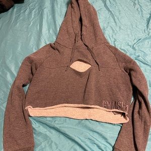 Gymshark crop hoodie with cutout Small